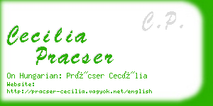 cecilia pracser business card